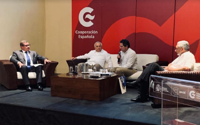 Leonel Fernández LF comparte su visión de futuro con ex presidentes de Colombia y Panamá